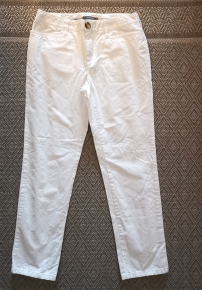 White Ankle Crop Jeans Capri Pants Size 6 - Picture 2 of 4